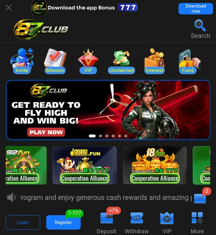 87 Club Login APK